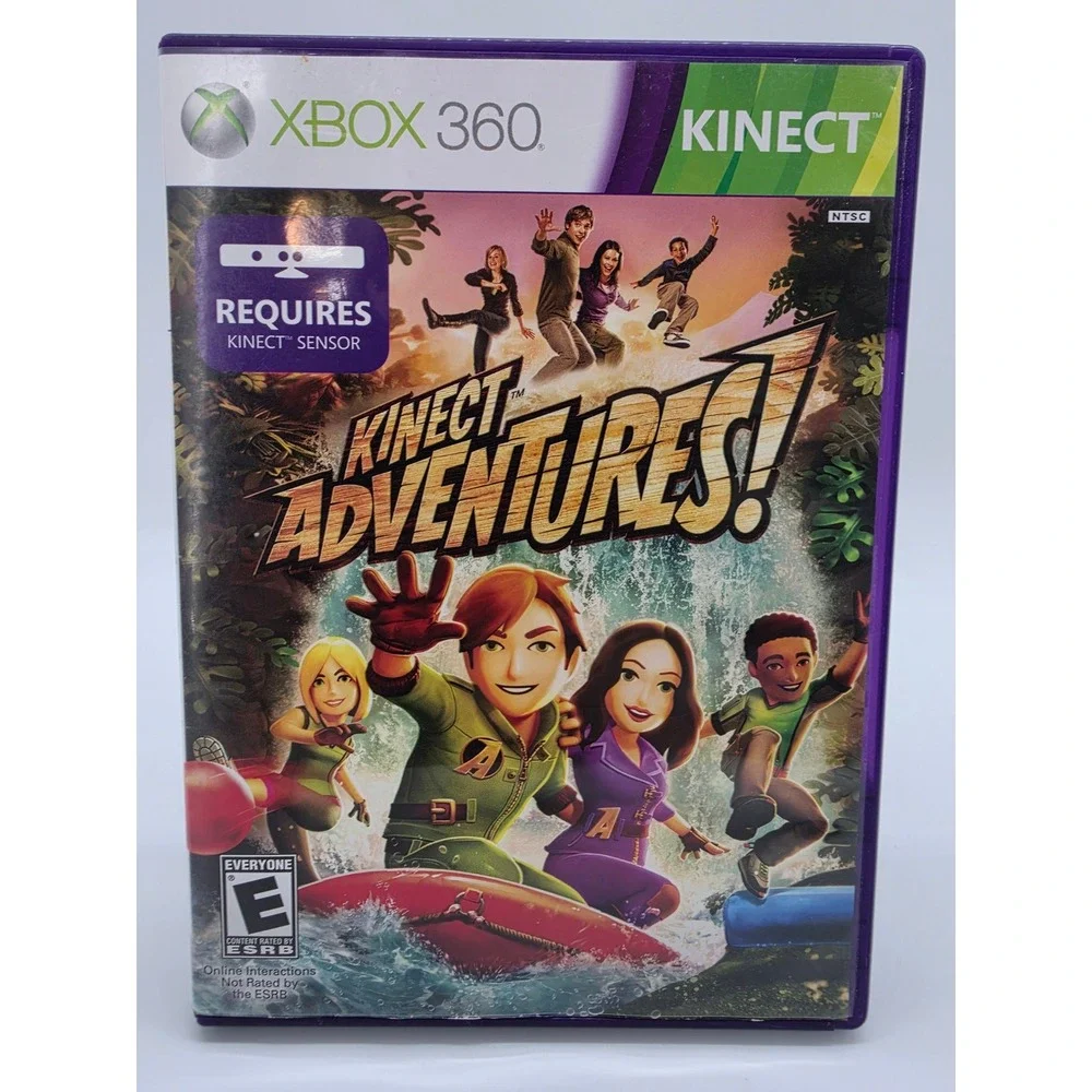 Kinect Adventures Microsoft Xbox 360 Game J7D-00001 Purple Case NTSC